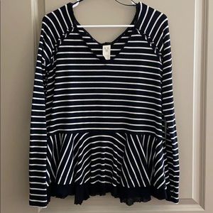 Free People Tangerine Stripe Tee